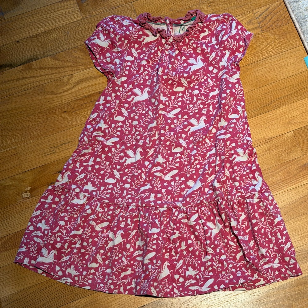 Mini Boden Pink and White Dress